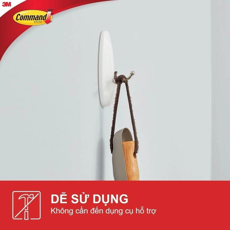 Móc dán tường kiểu kim loại Command™ 17068ANZ - Chịu lực 1.3 kg - 2 cái/vỉ, , large image number null